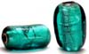 Flat Oval Silver Foil Beads - click here for large view